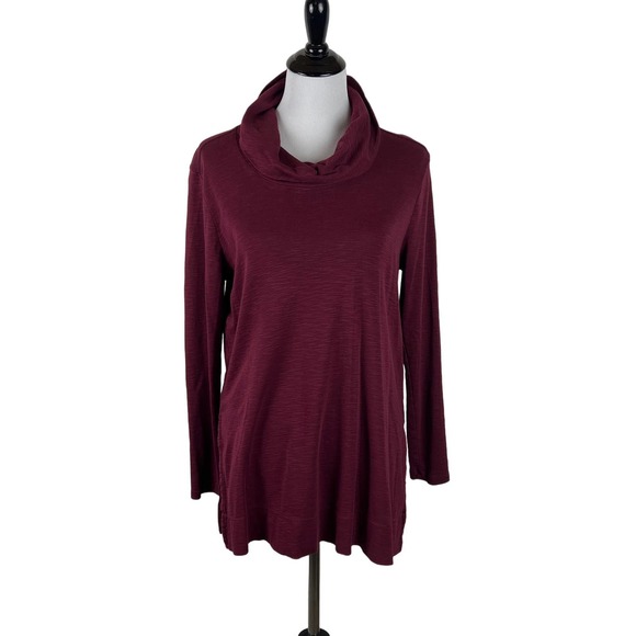 J. Jill 100% Pima Cotton Cowl Neck Tunic, Size Medium - Picture 1 of 5